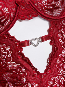 Vente directe d'usine sous-vêtements sexy pour femmes peignoirs et tenues de discothèque avec bas troués décorés avec évider - Product Image 3