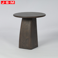 Table basse ronde en bois massif, simple et luxueuse, pour salon, moderne, hauteur 48 cm