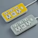 Enchufe múltiple con protección contra sobrecarga y USB para uso en el hogar y la oficina, extensión de toma de corriente.
