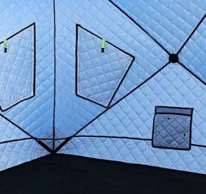 Factory Winter Fishing Tent with Thick Cotton Insulation Tent <b>for</b> 5 People Quick Opening Hexagonal Ice Fishing Tent - Product Image 4