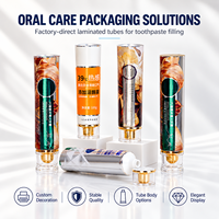 Tube de dentifrice en aluminium et plastique, emballage laminé, bouchon à vis 12,7-35 mm, impression UV, logo personnalisé, contenant pour soins bucco-dentaires