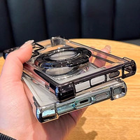 Étui de téléphone portable transparent avec anneau magnétique antichoc pour Samsung Galaxy S26 S25 S24 S23 Ultra A16 A36 A56 A17 A37 A57