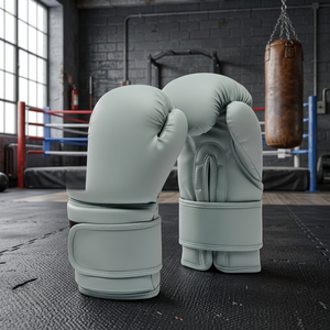 Gants de boxe en cuir PU 16oz pour entraînement de sparring et arts martiaux, avec logo personnalisé, pour sac de frappe et entraînement de kickboxing, à doigts entiers - Product Image 4
