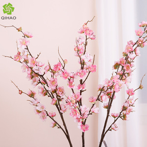 QIHAO Artificial Plum Blossom Single Branch High Simulation Silk Flower For Home Wedding Decoration - Product Image 1