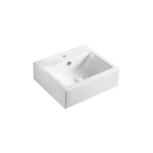 Lavabo da Appoggio Moderno e Tradizionale 50.5x44.5cm in Porcellana e Marmo per Uso Alberghiero - Product Image 1