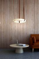 Lustre de plafond en albâtre, luminaire moderne nordique en marbre LED pour salle à manger, bar, hôtel, villa, décoration