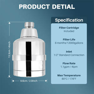 Filtre à <span class=keywords><strong>eau</strong></span> pour <span class=keywords><strong>robinet</strong></span> haute pression, personnalisable, 8 étapes, pomme de douche de plafond avec filtre pour <span class=keywords><strong>adoucisseur</strong></span> <span class=keywords><strong>d</strong></span>'<span class=keywords><strong>eau</strong></span> dure, filtre pour <span class=keywords><strong>robinet</strong></span> <span class=keywords><strong>d</strong></span>'<span class=keywords><strong>eau</strong></span> - Product Image 5