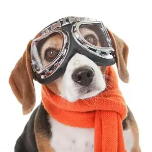Kacamata hitam perlindungan uv SSES, kacamata hitam anjing ski, perlindungan uv bisa disesuaikan, untuk kacamata hewan peliharaan anjing sedang besar