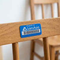 Etiquetas de Código de Barras de Aluminio Anodizado Personalizadas, Impresión por Serigrafía, Adhesivo 3M300, Ecológicas, para Uso en Exteriores