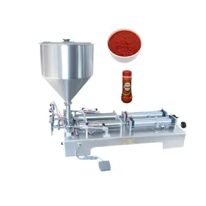 Desk top 1000-5000ml semi automatic shampoo filling machine for honey/sauce/shampoo with stainless steel