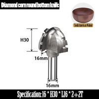 YUFU Fraise diamantée à fond rond pour le travail du bois, outil de coupe pour machines CNC/gravure, OEM, sans revêtement