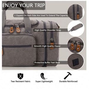 Muestra Gratis, Nueva Bolsa de Viaje Ligera de Lona para Fin de Semana, Deportes, Entrenamiento, Bolsa de Viaje - Product Image 5