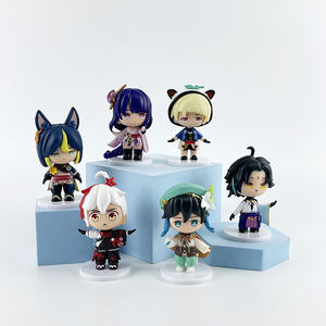 Nueva llegada 6 unids/<span class=keywords><strong>set</strong></span> Anime Q versión Genshin Impact <span class=keywords><strong>Ganyu</strong></span> Plenilune Gaze decoración muñeca Pvc figuras de acción - Product Image 3