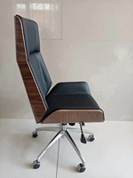 Chaise de bureau moderne en bois, chaise de direction à dossier haut pour bureau à domicile, conforme à la norme EN1355