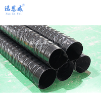 Tuyau de ventilation de catégorie industrielle de conduit flexible noir de PVC ignifuge et résistant chimique