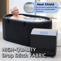 Bain de glace gonflable extérieur à l'ozone WiFi avec système de refroidissement Refroidisseur d'eau plongeant froid