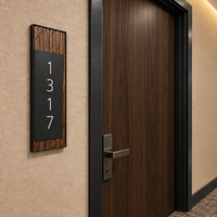 Plaque de numéro de chambre d'hôtel personnalisée, signalétique murale pour chambre d'hôtes, idéale pour les projets hôteliers, motels et complexes touristiques