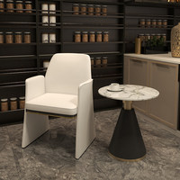 Chaises de salle à manger rembourrées en tissu au design minimaliste nordique pour réunions créatives, chaises de négociation à accoudoirs individuels