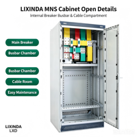 Boîtier de distribution de type tiroir IP55 MNS, appareillage basse tension, coffret en tôle, verrouillage mécanique, fabrication sur mesure LIXINDA