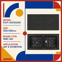 Module LED extérieur P3.91 en gros d'usine 320*160mm, panneau LED étanche à contraste élevé pour affichage numérique et signalisation publicitaire