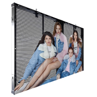 Écran LED haute luminosité P3.91-7.81, mur vidéo publicitaire, grille transparente, écran en maille LED