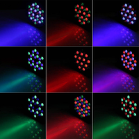Projecteur matriciel sans fil 36W, 18 LED RGBW, lumières PAR DMX512, activées par le son, éclairage de scène rouge bleu vert pour fêtes, mariages, événements 120