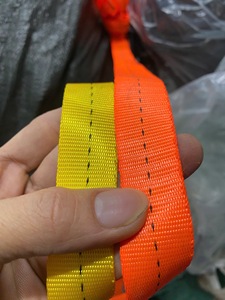 Polyester Webbing <b>Strap</b> 2.5cm Width Yellow 950kg Load Capacity Heavy Duty <b>Tie</b> <b>Down</b> Lashing Belt for Cargo Packing from Vietnam - Product Image 4