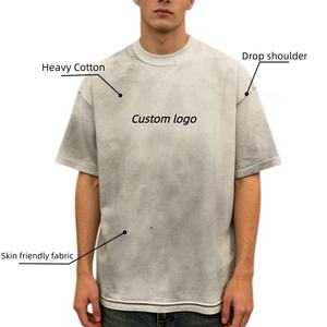 รับผลิตเสื้อยืดผ้าคุณภาพสูงสไตล์ใหม่ 100% ผ้าฝ้าย TKAN771D เสื้อผ้าฤดูร้อนไซส์ใหญ่สำหรับผู้ชาย รับผลิตตามแบบ OEM/ODM ขายส่ง - Product Image 1