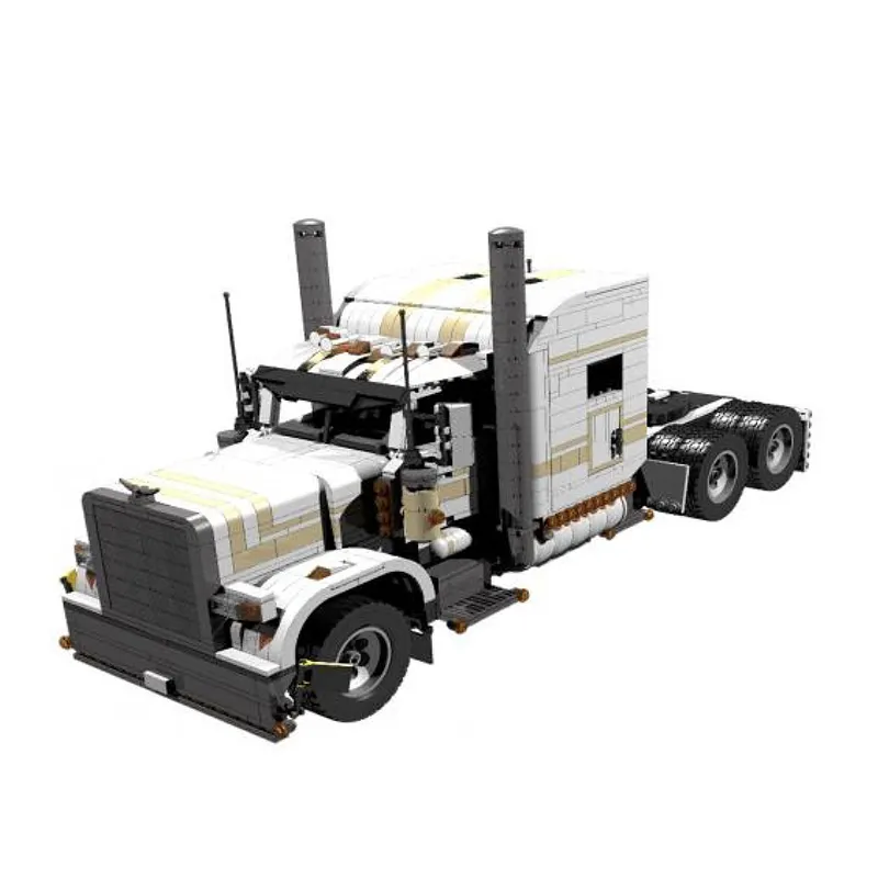 Buildmoc Peterbilt 389 울트라 슬리퍼 트럭 빌딩 블록 벽돌 장난감 교육