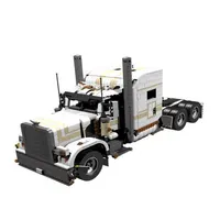Buildmoc Peterbilt 389 Ultra uyuyan ağır kamyon yapı taşları tuğla oyuncaklar çocuklar için eğitici