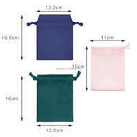 Sacs cadeaux à cordon imprimé en nylon polyester, pochette à cordon en satin de soie, sac à poussière en satin