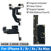 Carte Mère Originale Déverrouillée 64 Go 128 Go pour Téléphone Mobile iPhone X XS MAX XR avec Face ID