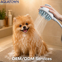 Brosse de Douche pour Chien OEM ODM 3-en-1 avec Pulvérisateur, Baignoire et Démêloir, Ensemble de Tuyau de Toilettage pour Chien à Commande Monomanuelle, Vente en Gros