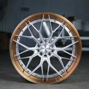 Moyeu de Roue Forgée 2 Pièces Brossé Argent <span class=keywords><strong>Centre</strong></span> <span class=keywords><strong>Jante</strong></span> Bronze Antique 17-22 Pouces 5x120 5x112 5x130 Déport/PCD/Alésage Central Personnalisé, - Product Image 1