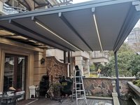 Auvent motorisé en aluminium, toit rétractable, imperméable, en PVC, pergola automatique, voiles d'ombrage pliantes pour patio, filets