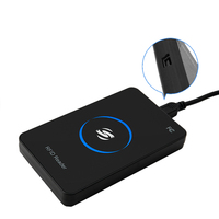 Lecteur d'étiquettes de carte RFID NFC 125kHz 13.56MHz personnalisable ISO 14443A ISO 15693 ABS Contrôle d'accès de bureau USB pour le contrôle d'accès