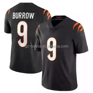 Персонализированные имена и цифры, сшитые по индивидуальному заказу, черный, оранжевый, белый, #9, Joe Burrow, американский футбол, Джерси