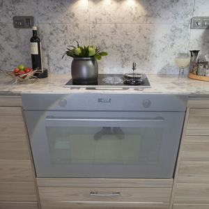 90cm 125L 내장 전기 터보 대류 오븐 LCD 디스플레이 디지털 타이머 제어 9 기능 나노 매트 마감 등급 에너지 - Product Image 1