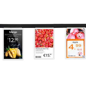Personalizzato Auto Dynamic <span class=keywords><strong>Display</strong></span> Negozio di alimentari frutta verdura prezzo a schermo singolo ripiano elettronico etichette ESL LCD con <span class=keywords><strong>Software</strong></span> - Product Image 1