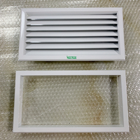 Grilles de porte personnalisées Vairtech, grille de ventilation en aluminium blanc pour salle de bain