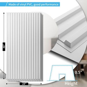 <span class=keywords><strong>Pannelli</strong></span> Decorativi <span class=keywords><strong>in</strong></span> <span class=keywords><strong>PVC</strong></span> 2x4 FT per Controsoffitto, Ignifughi e Impermeabili, Design a Doghe Riutilizzabile, <span class=keywords><strong>Pannelli</strong></span> 3D per Decorazione Interna - Product Image 2