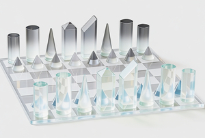 Set di <span class=keywords><strong>Scacchi</strong></span> di Lusso Personalizzato - Design Elegante Opaco Trasparente, Ideale per Regali Aziendali, Decorazione Ufficio e <span class=keywords><strong>Collezione</strong></span> - Product Image 5