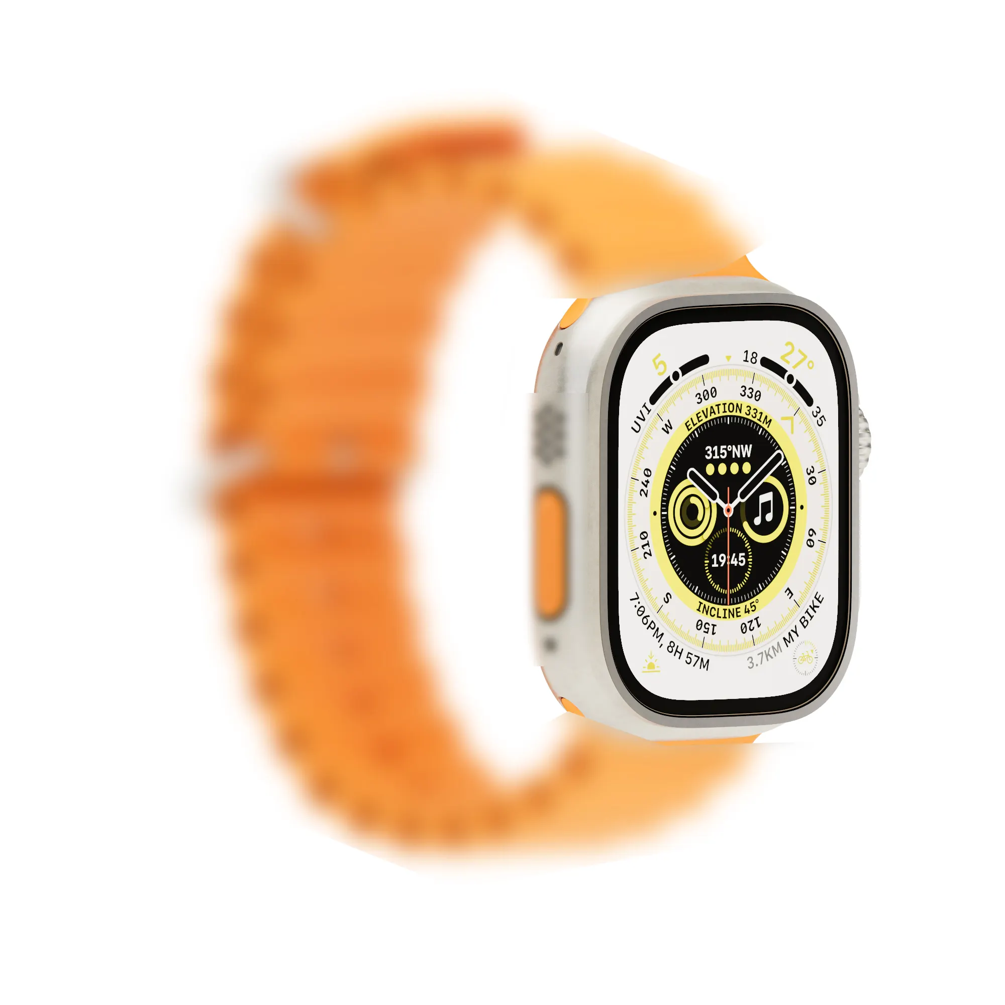 2024 Neueste Smart Watch 2,01 Zoll Bildschirm drehbarer Doppelknopf Smartwatch