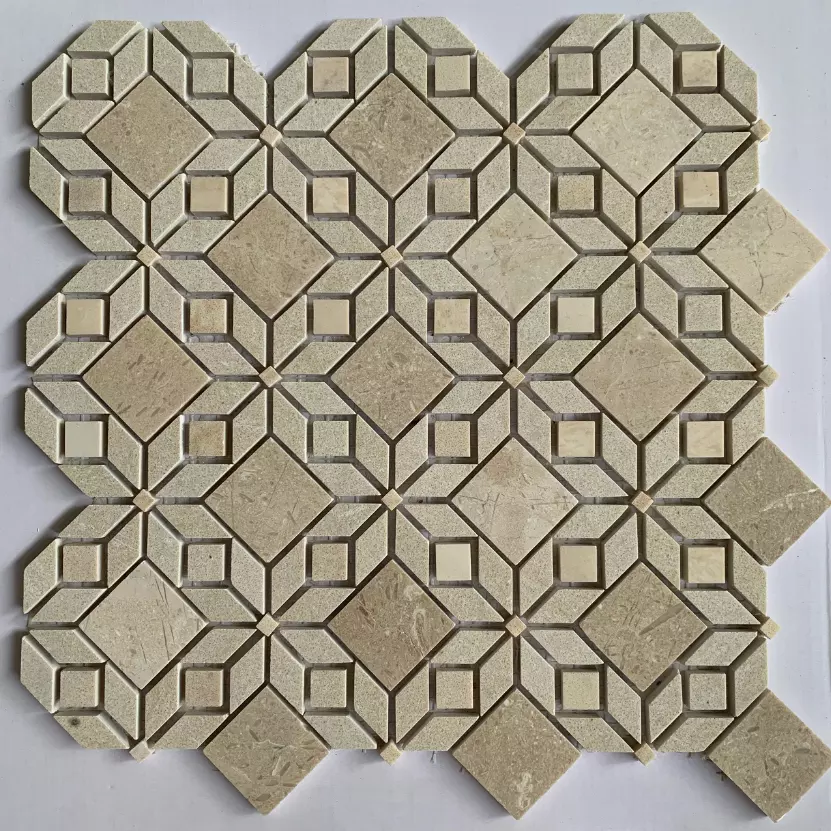 marble mosaic tile waterjet