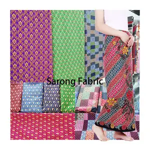 Cheap print fabric for clothes indonesia malaysian batik wholesale for suit for dress and garment for thai sarong