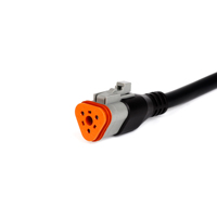 Feux LED de type pod de 5 pouces 120W série 3065 avec DRL ambre, faisceau spot latéral, pour conduite tout-terrain, travail, Jeep, camion, VTT, UTV