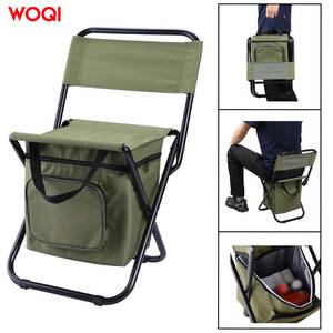 Chaise pliante portable Woqi, vert militaire, tissu Oxford, pour extérieur, jardin, camping, pêche, avec sac isotherme - Product Image 3