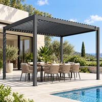 Systèmes de persiennes motorisées réglables Contractor Choice, pergola bioclimatique en aluminium pour hôtel, complexe hôtelier, terrasse, projets extérieurs