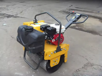 Compacteur de sol et d'asphalte hydraulique à pneu en caoutchouc pour essence diesel à tambour unique Mini rouleau compresseur vibrant