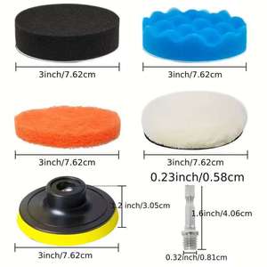 Kit de Restauration de Phares 68 Pièces, Tampons de Polissage de 3 Pouces, Éponges Abrasives pour Polissage Automobile - Product Image 2